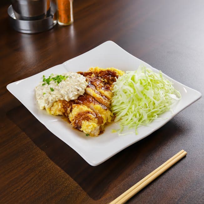 Okonomiyaki med kylling og grønnsaker