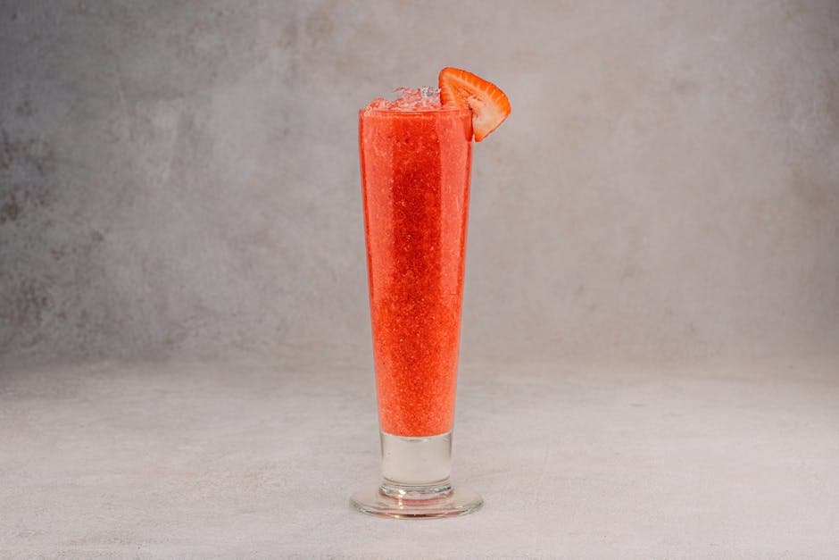 Frossen jordbær- og sitronlemonade