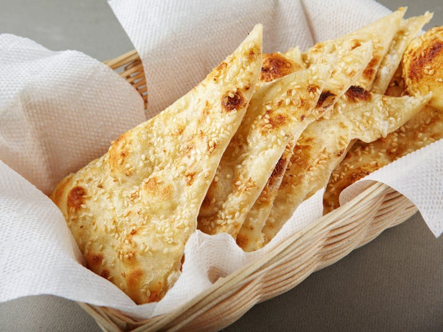 Sprøtt lavoshbrød med sesamfrø