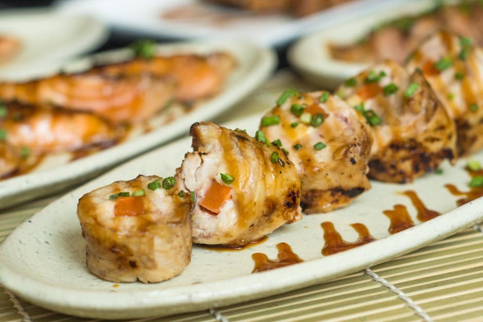 BBQ-rekeruller med grønnsaker