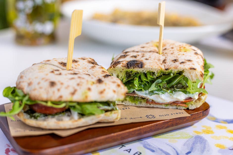 Trattoria Veggieburger med pesto og mozzarella