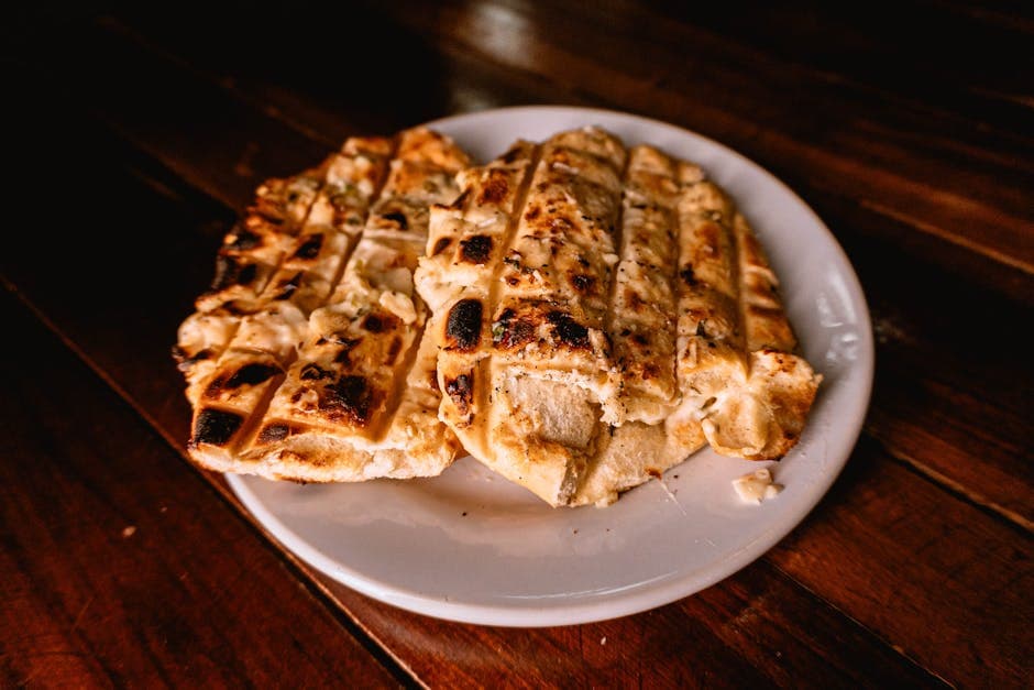 Grillet flatbrød med aspargespesto og fontina