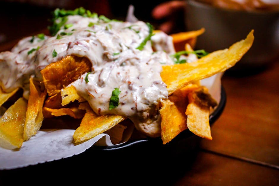 Lastede nachos med kalkun og squash