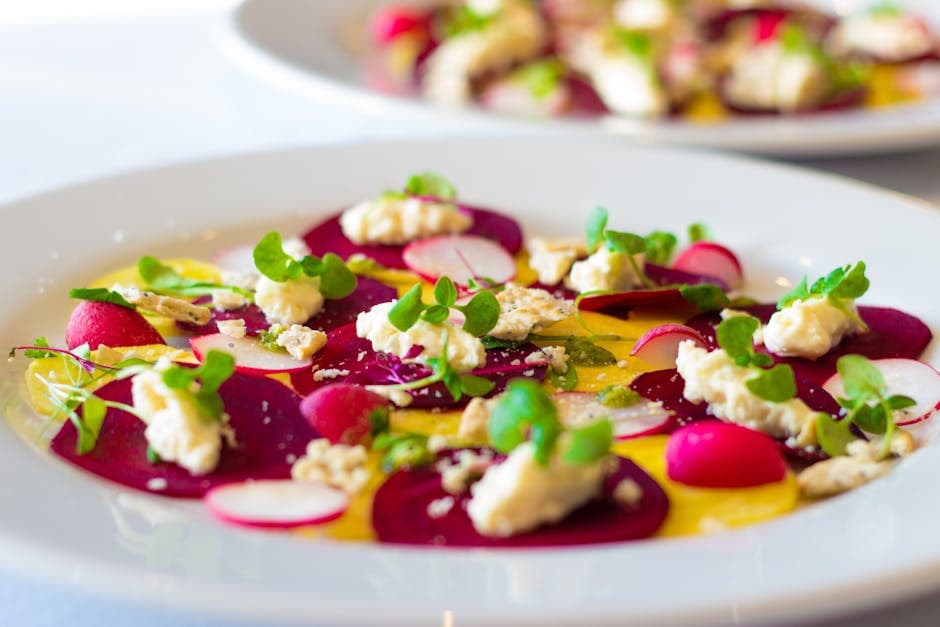 Balsamico-ristet rødbetsalat med geitost og mandler