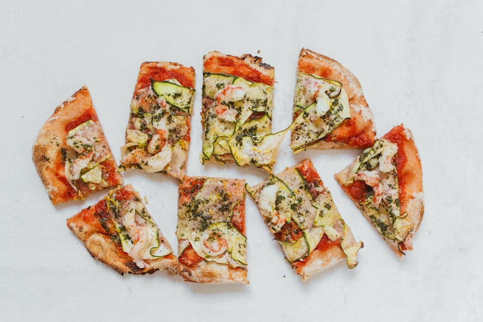 Grillet squash- og urtepizza