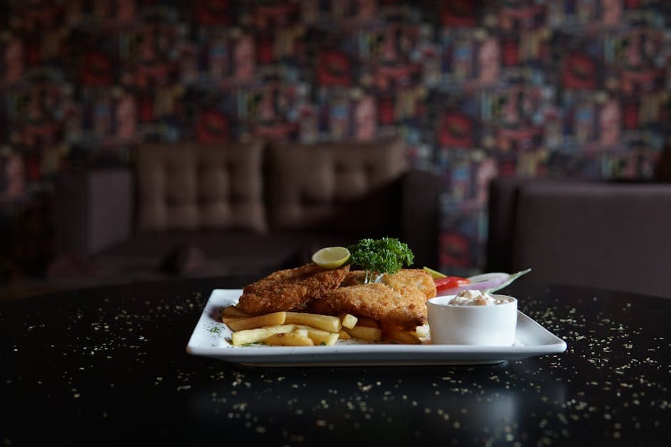 Sprø Fish and Chips med hjemmelaget tartarsaus