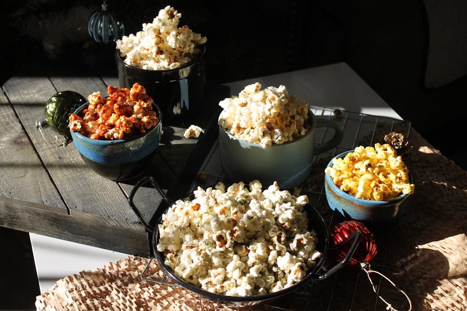 Søt og røkt popcorn med parmesan og chili