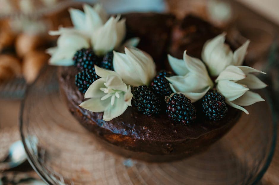 Kremet hvitsjokoladerisotto med bjørnebær