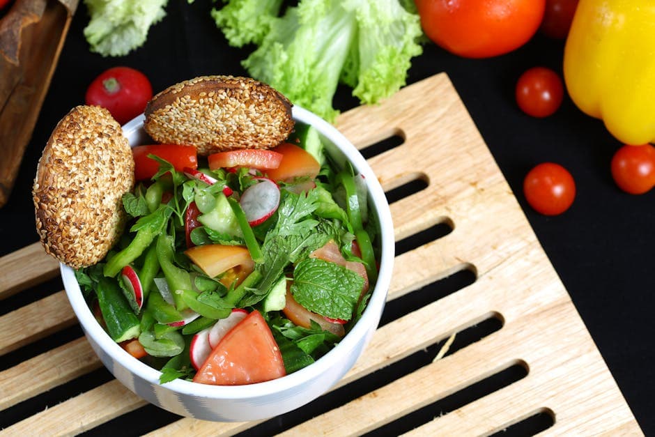 Frisk persillesalat med sitrus og sesam