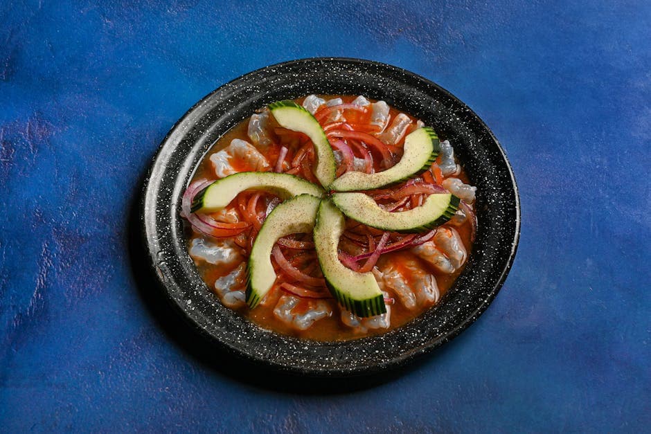 Reker- og mahi mahi-ceviche med sitrus