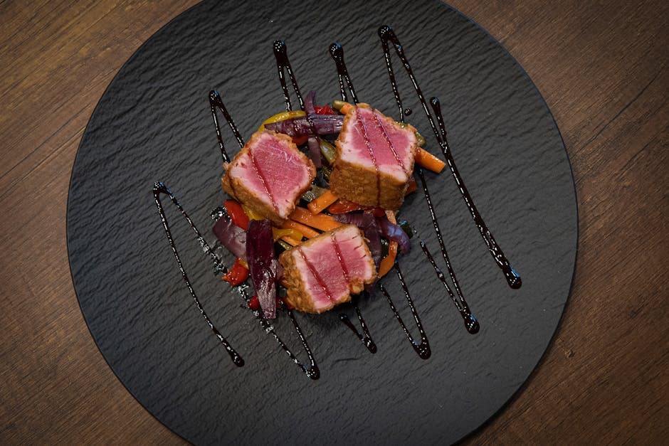 Saltstekt ahi-tunfisk med appelsin- og kokosglasur