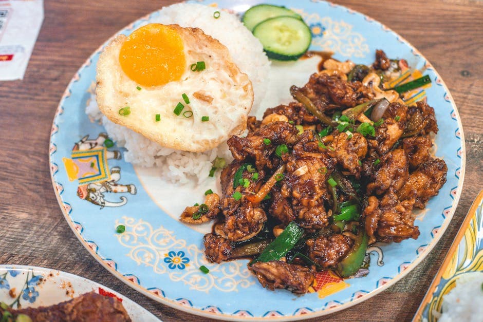 Seur Rong Hai (Gråtende tiger) med kylling