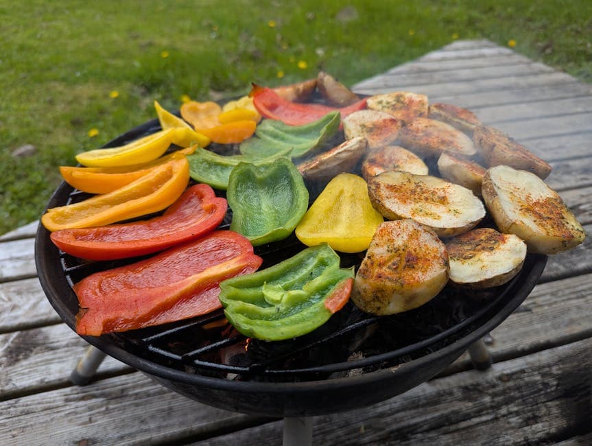 Grillet potet- og paprikasalat