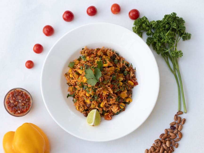 Krydret risalat med bønner og paprika