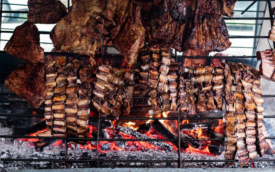 Argentinsk Parrillada med rød og grønn chimichurri