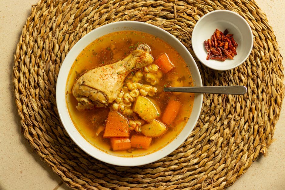 Kremet chorizo- og kyllingsuppe