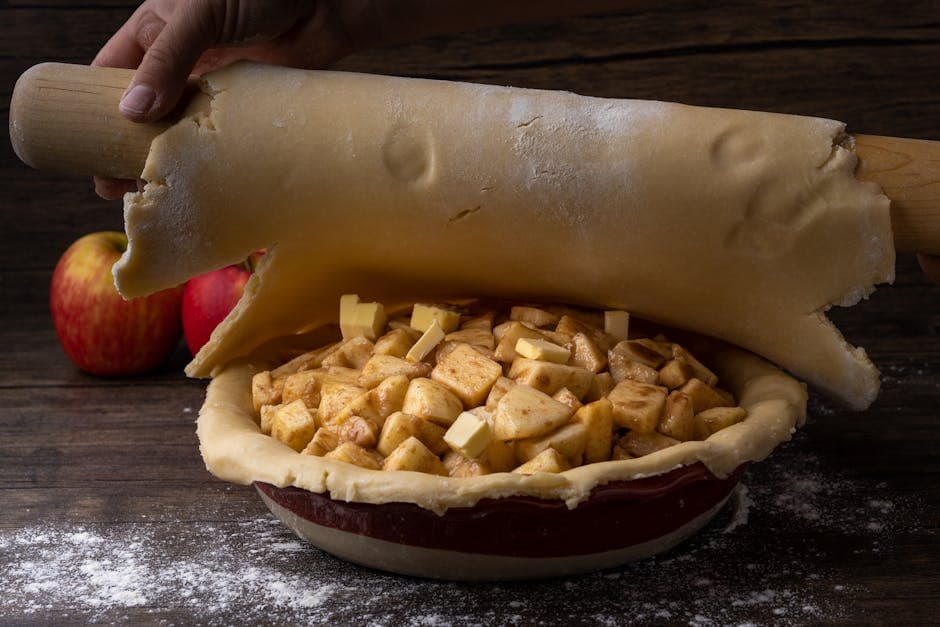 Falsk eplepai med kjeksfyll