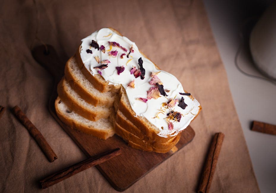 Bananbrød Napoleon med kremostglasur