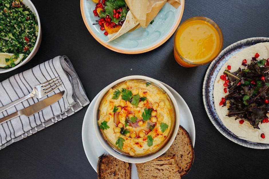 Hvit bønne- og grønnsakssalat med sitron