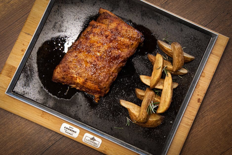 Svinekjøttrulade med ovnsbakte røde poteter