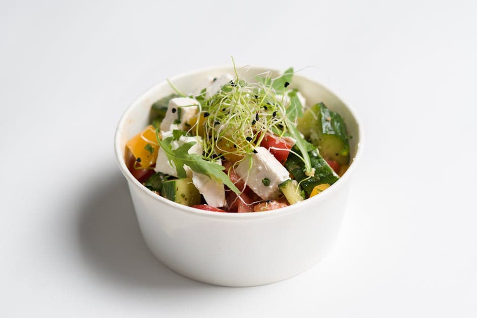 Feta- og kornsalat med urter