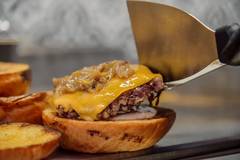 Bison Patty Melt med karamellisert løk