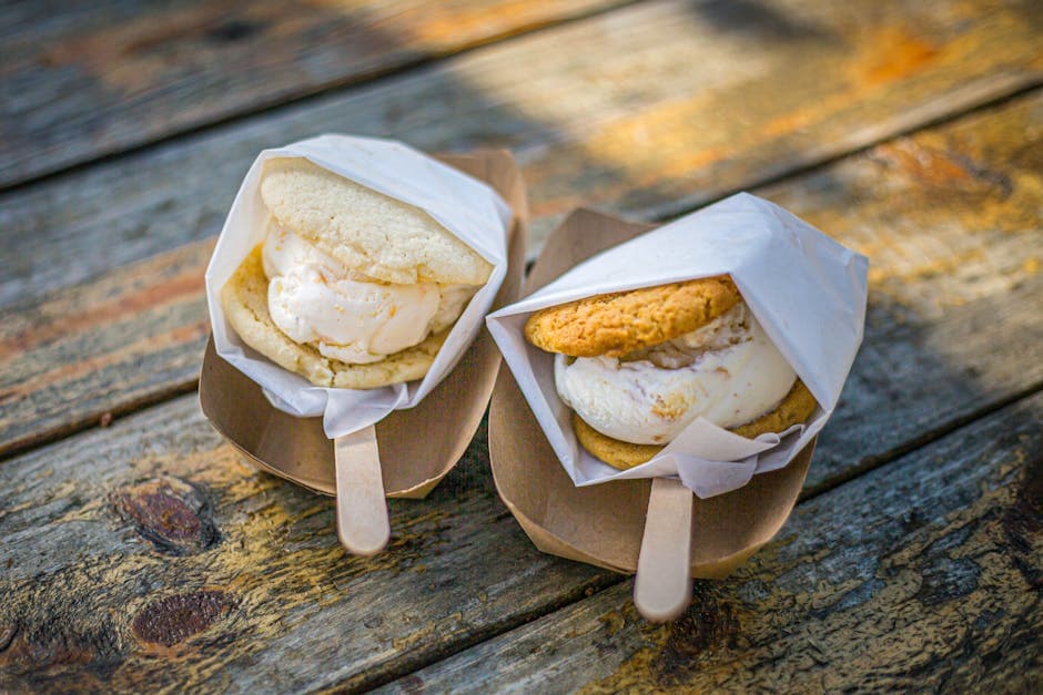 Snickerdoodle iskrem-sandwicher