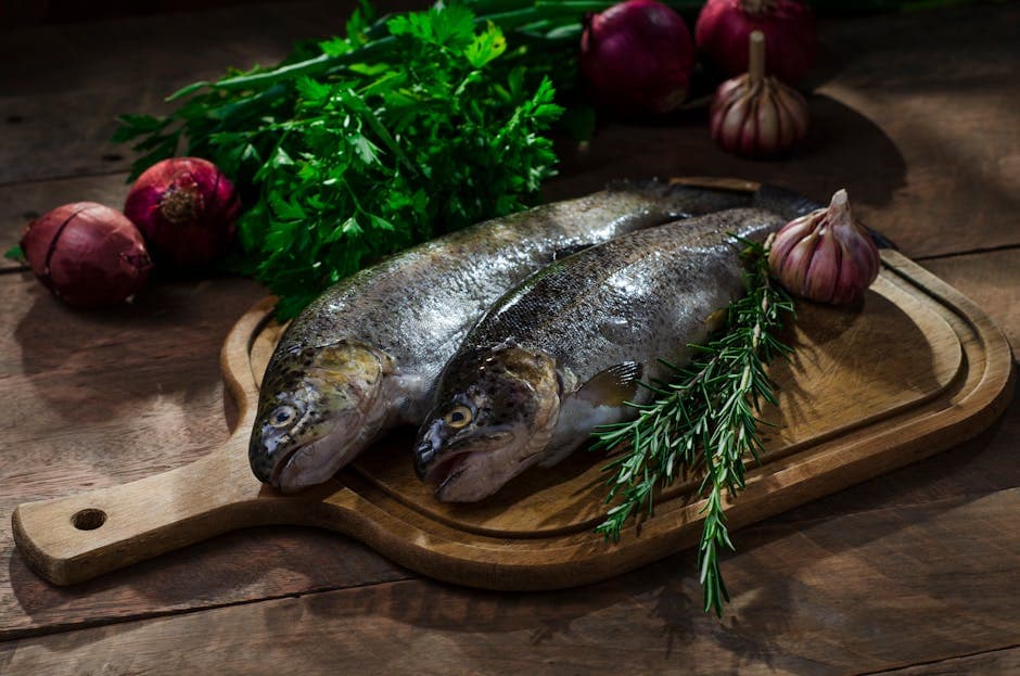 Arktisk røye med ovnsbakt hvitløk og rosmarin