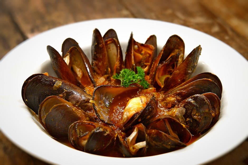 Blåskjell i safran (Cozze al Zafferano)