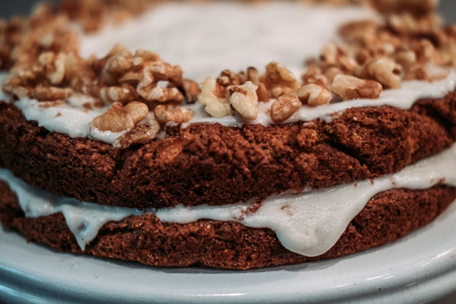 Kaffekake med sjokolade og valnøtter