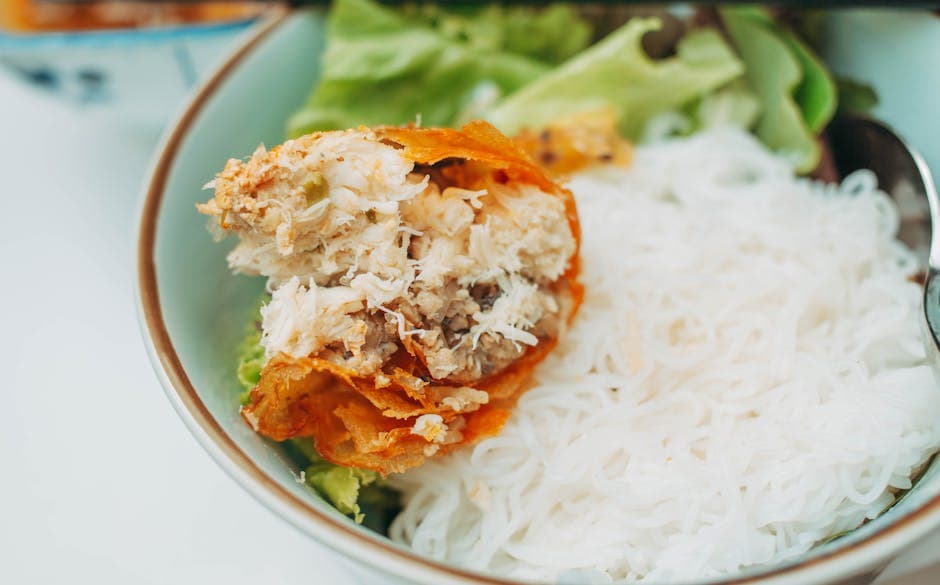 Banh Hoi Tom Nuong: Nudler med grillede reker