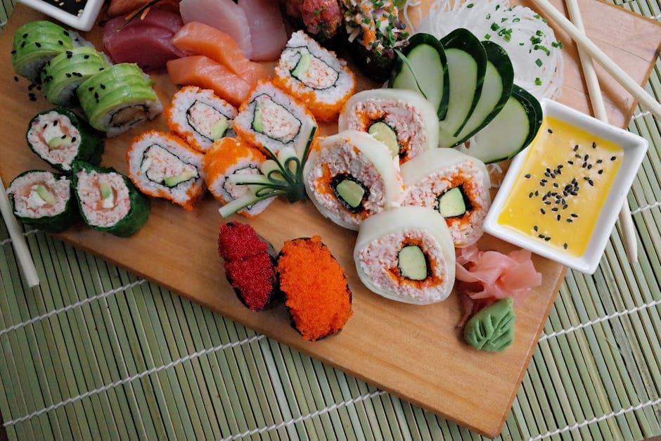 Somen-nudleruller med wasabiolje og soyasirup