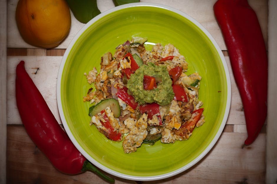 Vegetarisk eggerøre med pesto