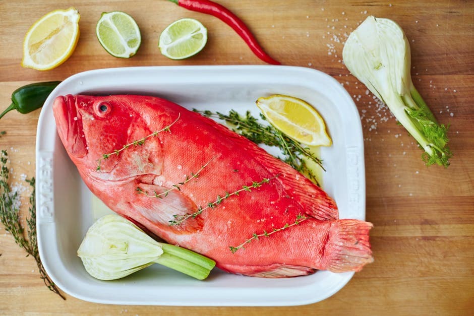 Grouper Almondine med sitrus- og kokossaus