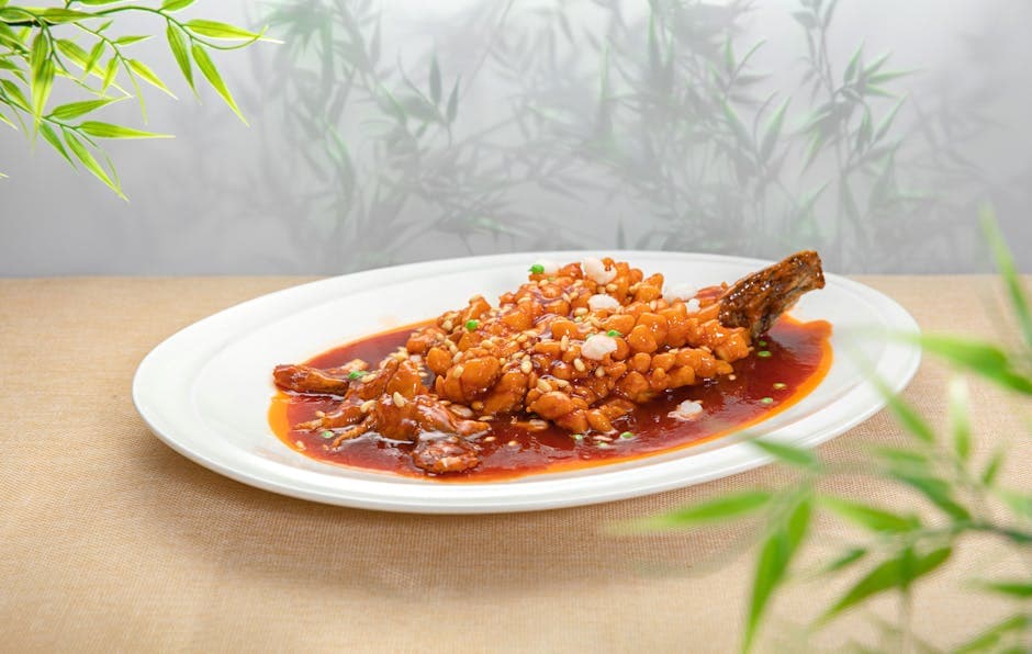 Fritert rød snapper med søtsur saus