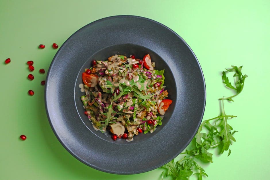 Freekeh-salat med tre urter
