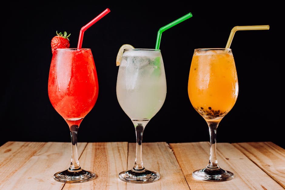 Forskjellige drinker med tequila og bourbon