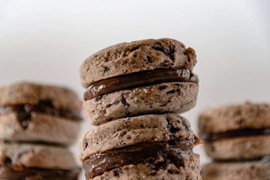 Sjokolade- og hasselnøttsandwichkjeks