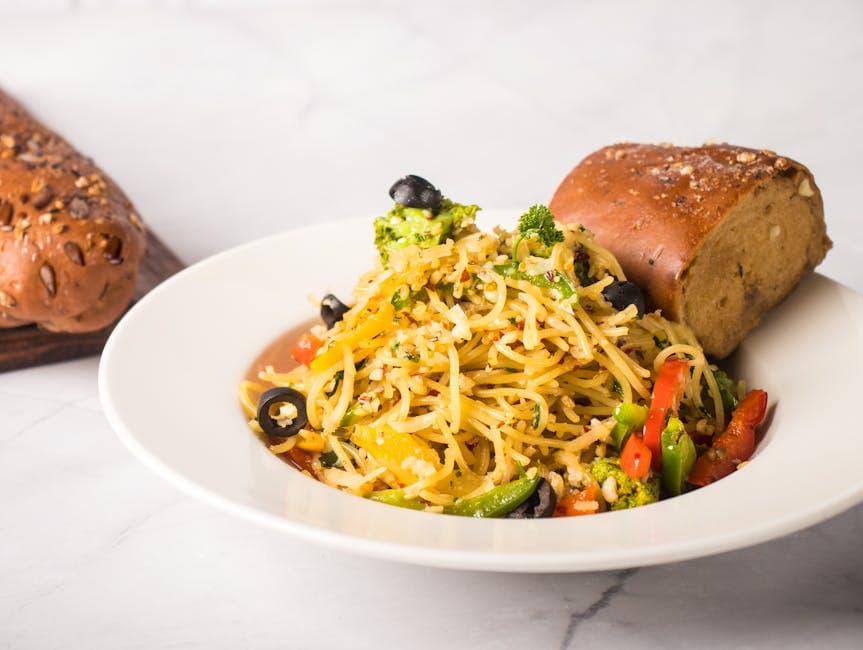 Kikert- og paprikapasta med olivenpaste