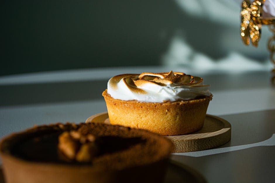 Smørkaramellterter med marengs