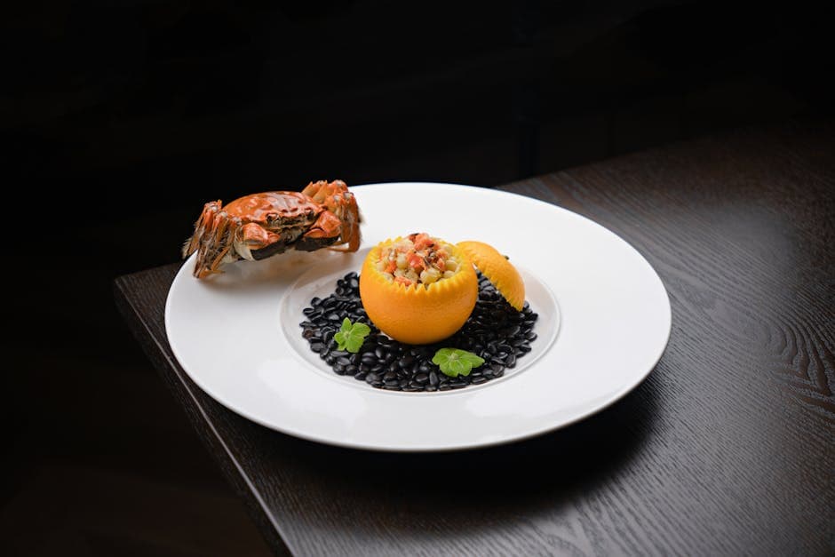 Dungeness-kreps med sorte bønner og ingefær