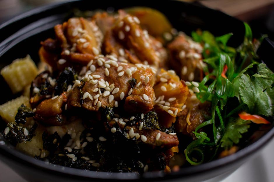 Sesam- og ingefærkylling