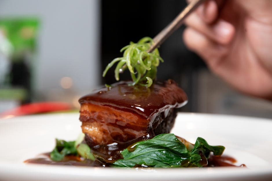 Svinekoteletter Milanese med soy-honningglasur