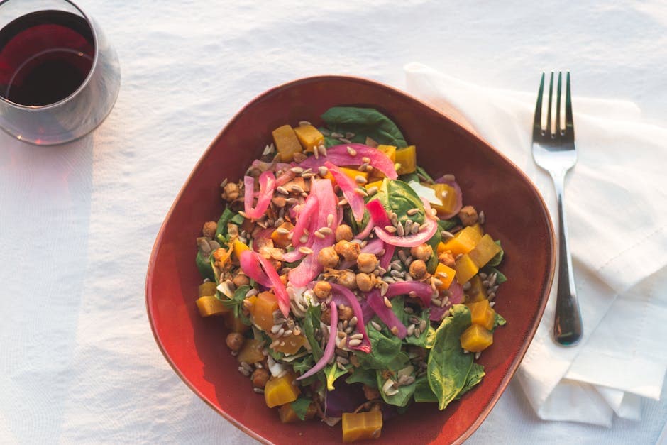 Ristet sommergrønnsakssalat med lime og sitron