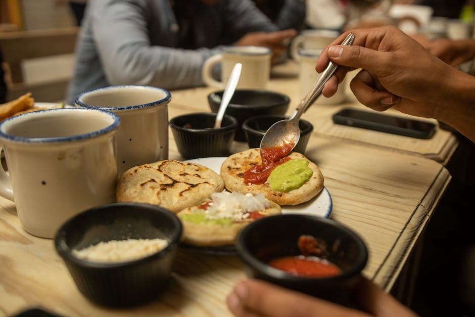 Fylte Pupusas med Chorizo og Ost
