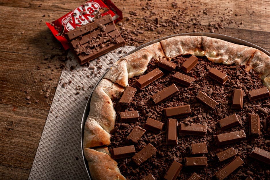 Sjokoladechip-pizza med sprø bunn