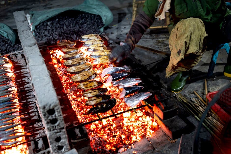 Røkt slangehodefisk i risstrå