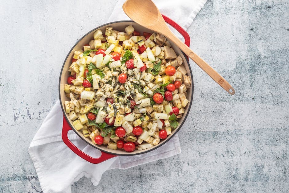 Middelhavs-succotash med grønnsaker