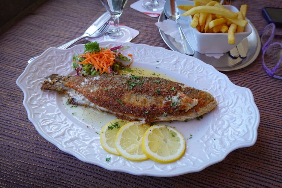 Ørret med pikant saus