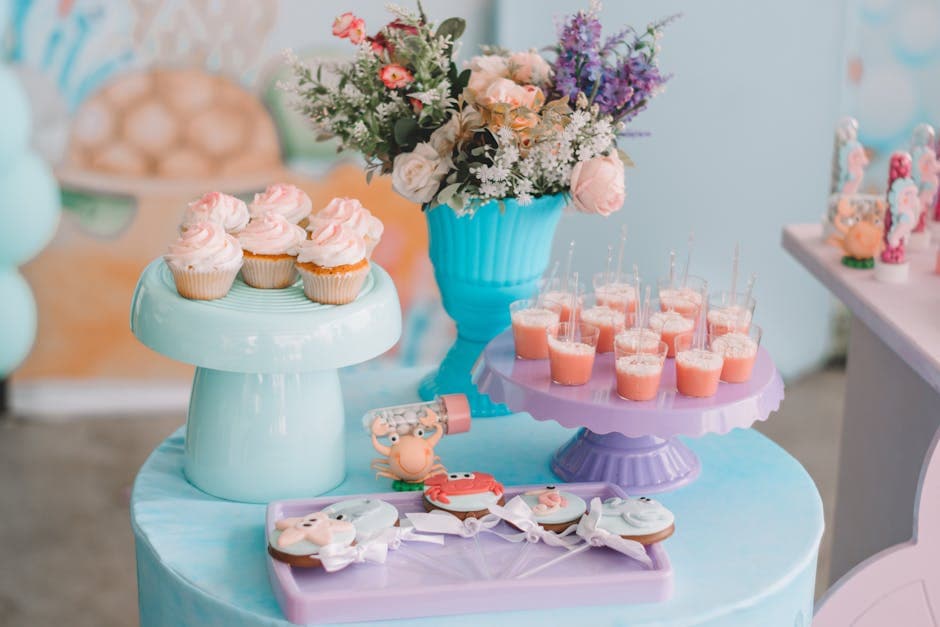 Cupcake-bukett med blomsterdekor